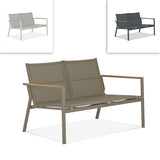 Gazelig Sofa 2 Sitzer  124,7 x 74,5 x 75 cm Aluminium und Batyline