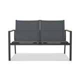 Gazelig Sofa 2 Sitzer  124,7 x 74,5 x 75 cm Aluminium und Batyline