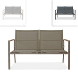 Gazelig Sofa 2 Sitzer  124,7 x 74,5 x 75 cm Aluminium und Batyline