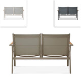 Gazelig Sofa 2 Sitzer  124,7 x 74,5 x 75 cm Aluminium und Batyline