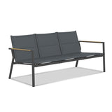 Gazelig Sofa 3 Sitzer  180,2 x 74,5 x 75 cm Aluminium und Batyline