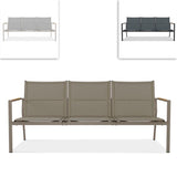 Gazelig Sofa 3 Sitzer  180,2 x 74,5 x 75 cm Aluminium und Batyline