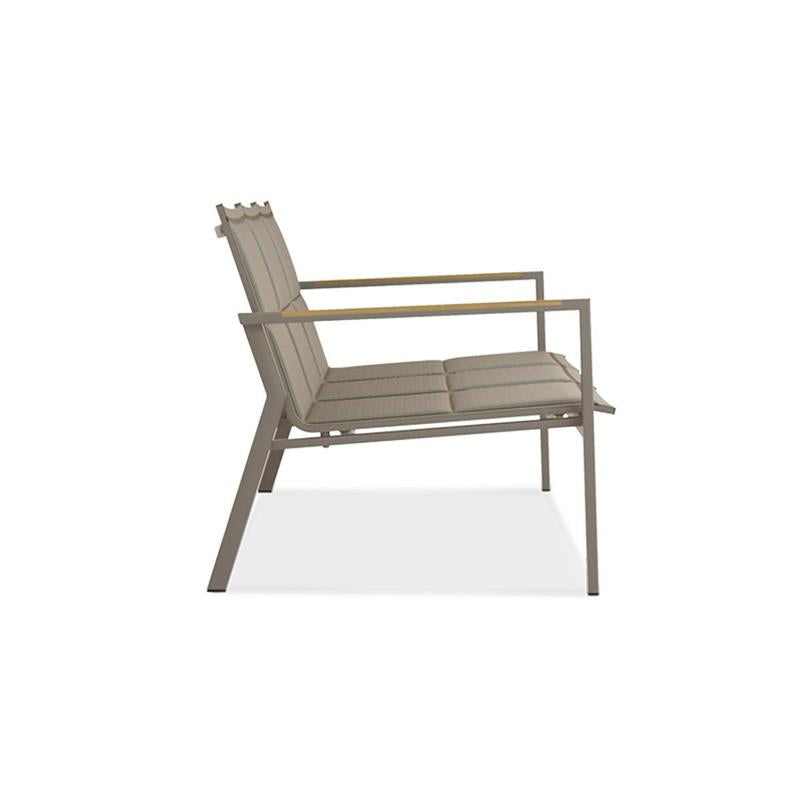 Gazelig Sofa 3 Sitzer  180,2 x 74,5 x 75 cm Aluminium und Batyline