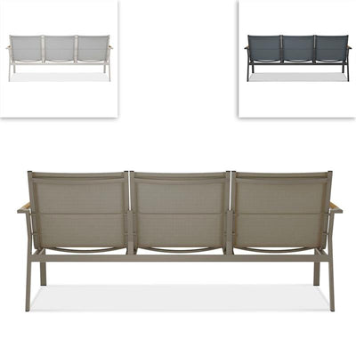 Gazelig Sofa 3 Sitzer  180,2 x 74,5 x 75 cm Aluminium und Batyline