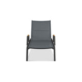 Gazelig lounger with armrests 195 x 76.7 x 32.5 cm aluminum and Batyline