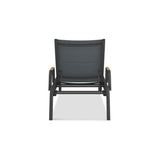 Gazelig lounger with armrests 195 x 76.7 x 32.5 cm aluminum and Batyline