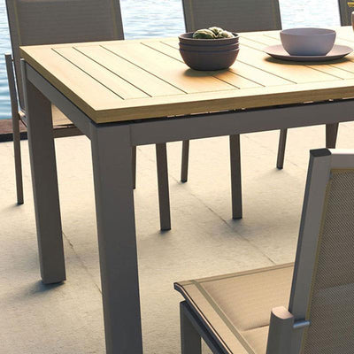 Chaise de salle à manger Gazelig 50,5 x 64 x 88 cm en aluminium et Batyline