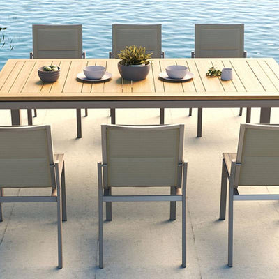 Chaise de salle à manger Gazelig 50,5 x 64 x 88 cm en aluminium et Batyline