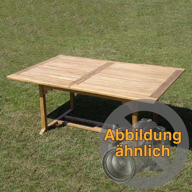 Florida extending table 200/150 x 100 x 75.5 cm - Certified teak GRADE A + brass fittings