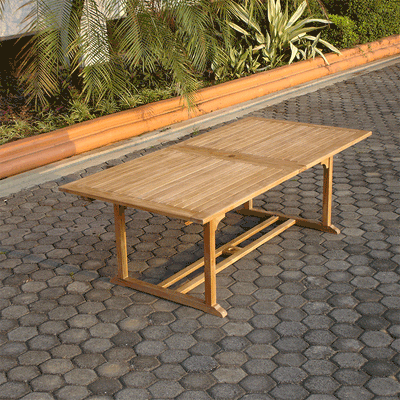 Ensemble Florida 300 composé d'une table extensible double Florida 300/250/200x110 et de chaises à dossier haut Florida