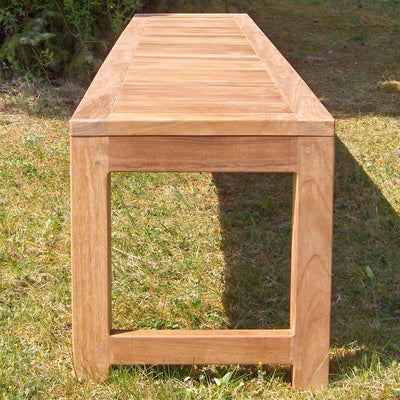 Banc de jardin Hampton sans dossier 180 cm - teck certifié GRADE A