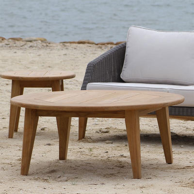 Table basse ronde Piedra 110 x 110 x 40 cm Teck certifié GRADE A