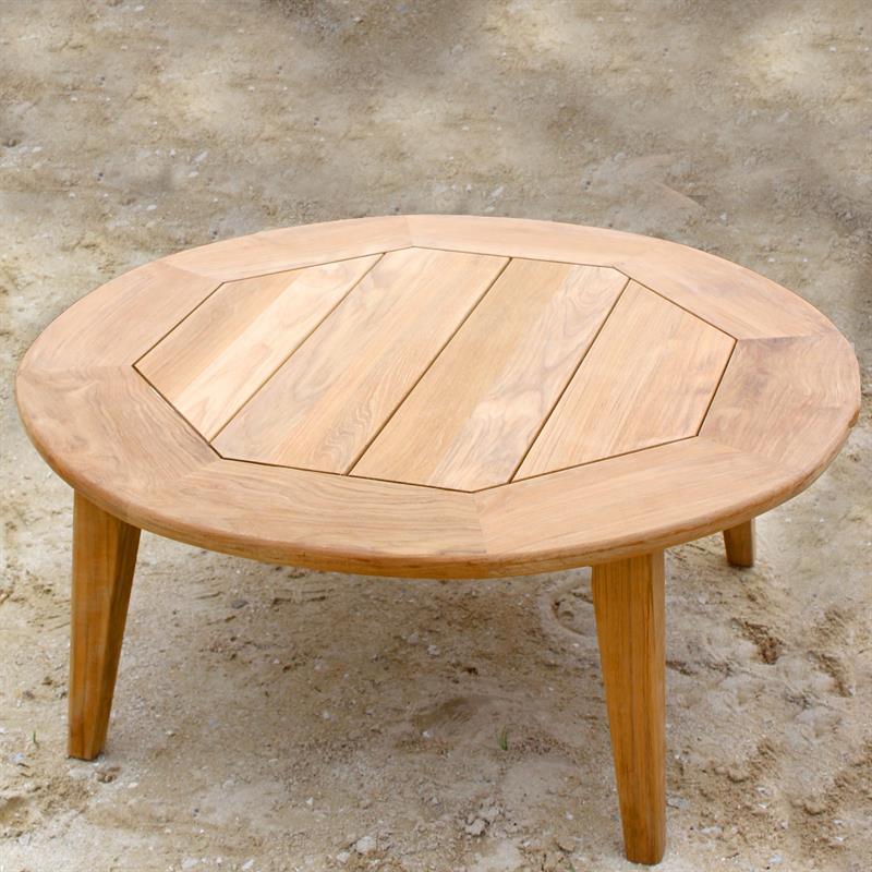 Table basse ronde Piedra 110 x 110 x 40 cm Teck certifié GRADE A