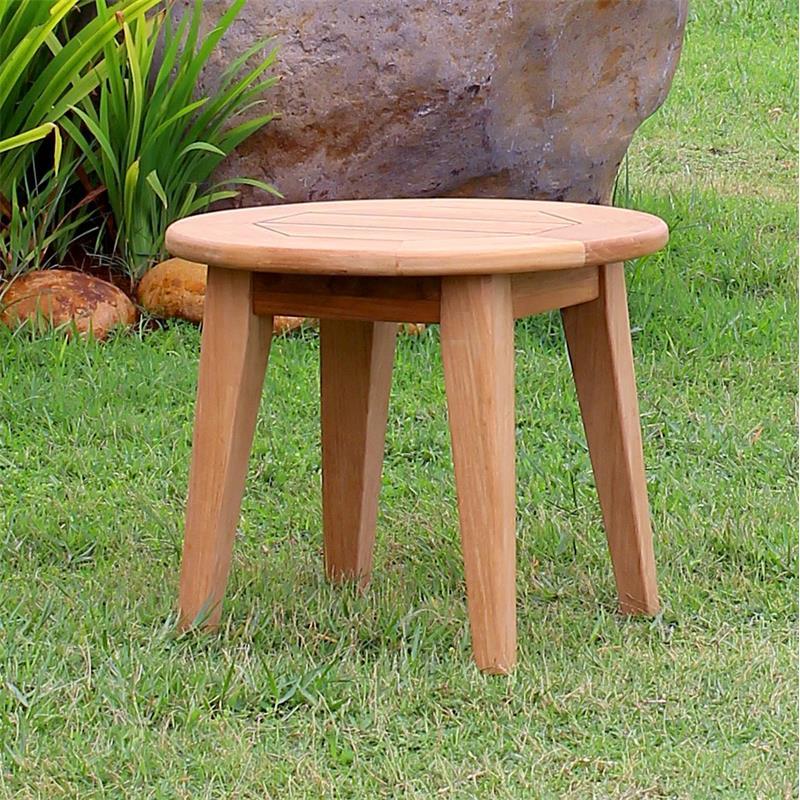 Piedra Beistelltisch rund 55 x 55 x 50 cm Zertifiziertes Teakholz GRADE A