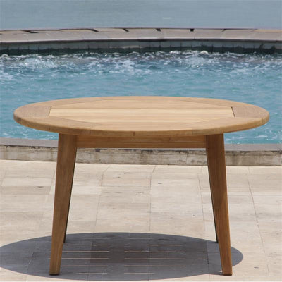 Table à manger ronde Piedra 130 x 130 x 75 cm Teck certifié GRADE A