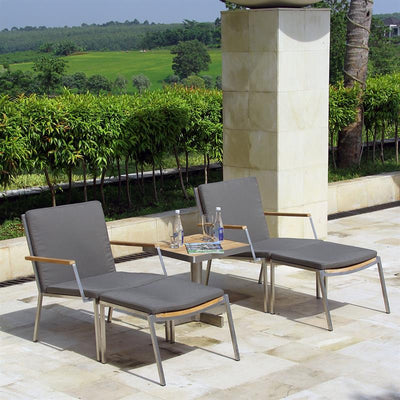 Fauteuil lounge repose-pieds Tessin 59 x 54 x 37 cm