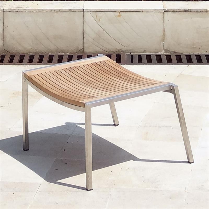 Fauteuil lounge repose-pieds Tessin 59 x 54 x 37 cm