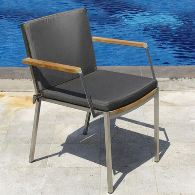 Coussin de dossier Tessin pour chaise empilable avec/sans accoudoirs 46x35x4cm SunProof