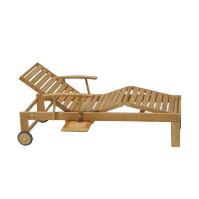 Ensemble de chaises longues Hampton Deluxe 1 « Golden Ager » composé d'une chaise longue Hampton avec une hauteur d'assise de 42 cm et d'un coussin de chaise longue en Nagata