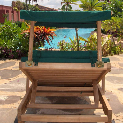 Chaise longue Hampton « Golden Ager » extra haute - Teck certifié Grade A + ferrures en laiton