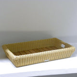 Plateau Lorraine avec base en teck 62x42