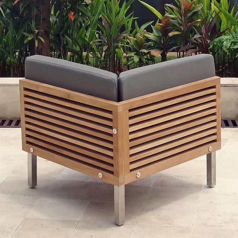 Ensemble de meubles d'angle modulaire Tessin 78 x 78 x 12 cm, épaisseur 12 cm, SunProof 3 pièces