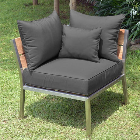 Makan Polsterset Lounge Eckmodul SunProof 4-tlg.(1 Sitz-,2 große + 1 kleines Rückenpolster)
