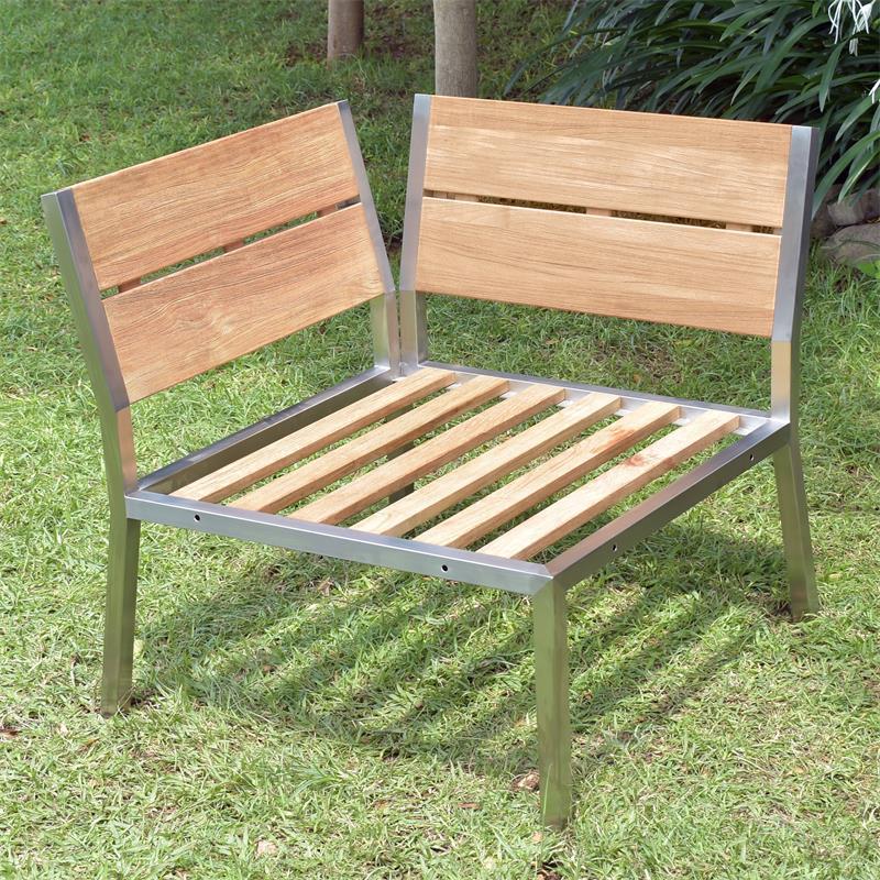 Makan Dining Lounge Set bestehend aus: 1 x Planka Dining Lounge Tisch 120 x 80 cm, 3 x Makan Lounge Eckmodul, 2 x Makan Lounge Mittelmodul inkl. Sitzpolster und Rückenkissen in Sunproof