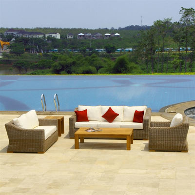 Monaco 3-seater sofa in Kubu fiber