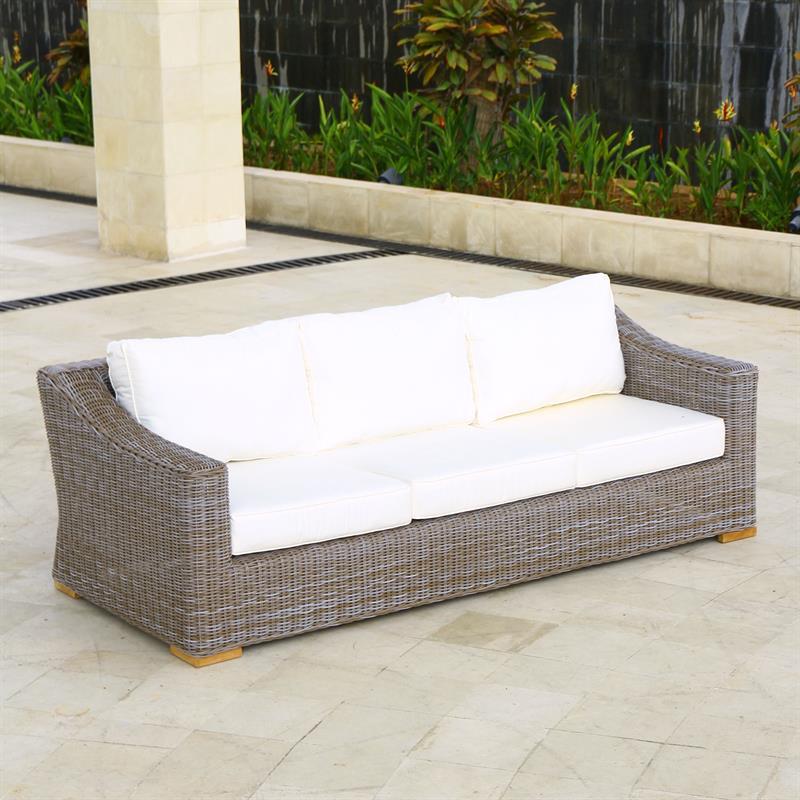 Monaco 3-seater sofa in Kubu fiber