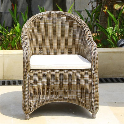 Fauteuil Monaco avec dossier rond en fibre Kubu