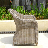 Monaco armchair with round backrest Kubu fiber