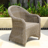 Monaco armchair with round backrest Kubu fiber