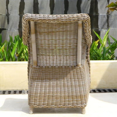 Fauteuil Monaco avec dossier carré en fibre Kubu