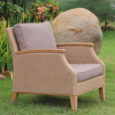 Fauteuil rembourré Stokeham 1 place, coussin d'assise et de dossier en 2 parties SunProof