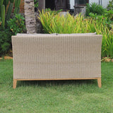 Stokeham 2-seater sofa 137.5 x 91 x 86 cm wickerwork with teak legs
