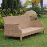 Stokeham 2-seater sofa 137.5 x 91 x 86 cm wickerwork with teak legs