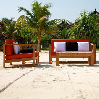 Canapé 2 places Zafron 156 x 84 x 66 cm en teck