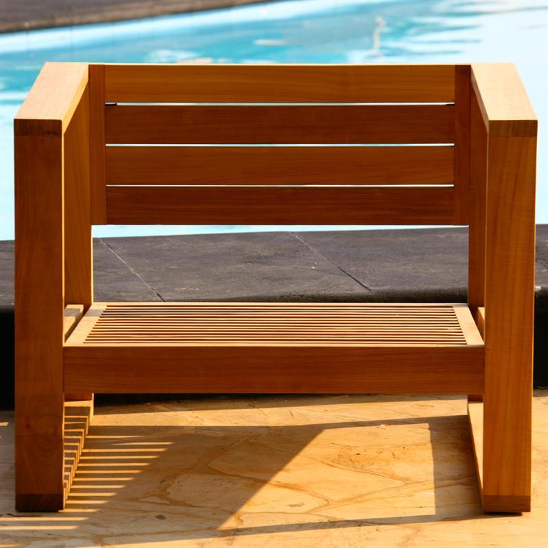 Canapé Zafron 1 place 86 x 84 x 66 cm Teck