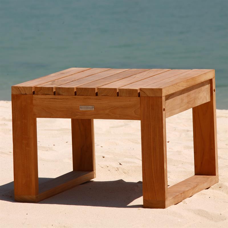 Table d'appoint Zafron 55 x 55 x 40 cm en teck