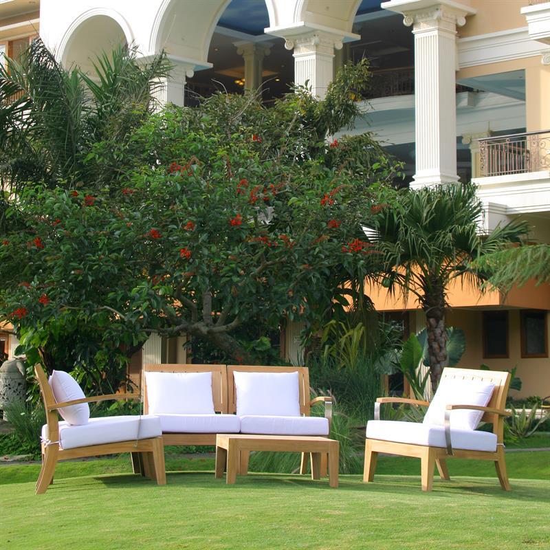 Nivelle 1-seater module 77 x 83 x 83 cm - Certified Teak GRADE A + stainless steel fittings