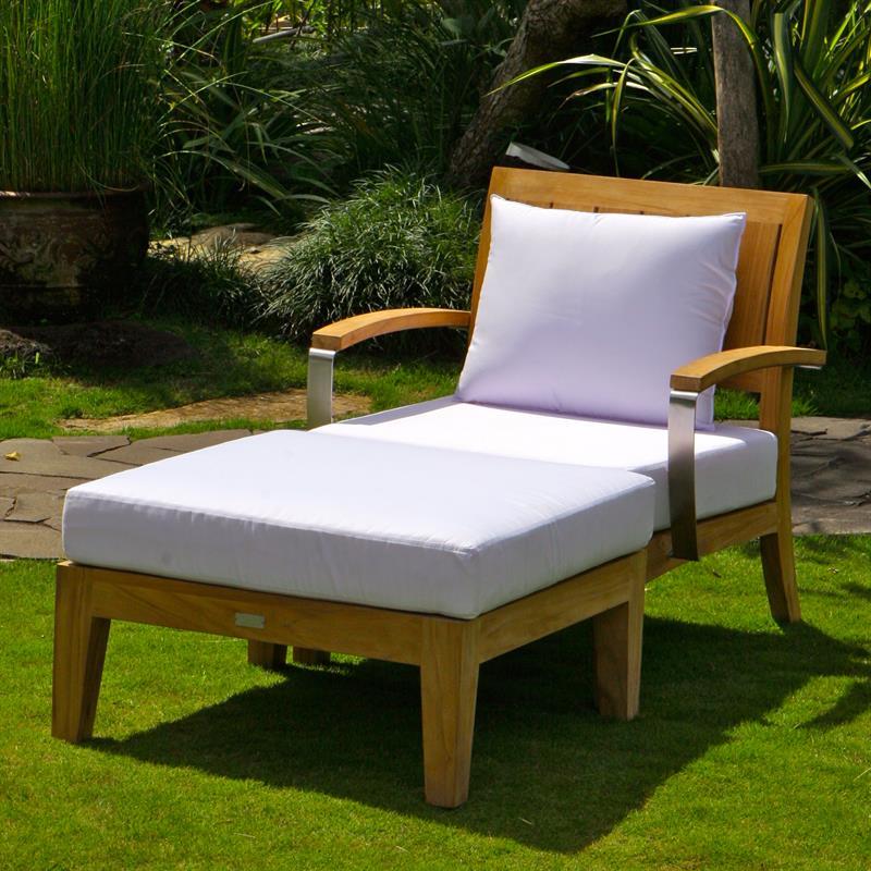 Nivelle 1-seater module 77 x 83 x 83 cm - Certified Teak GRADE A + stainless steel fittings