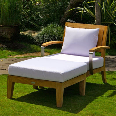 Nivelle 1-seater module 77 x 83 x 83 cm - Certified Teak GRADE A + stainless steel fittings