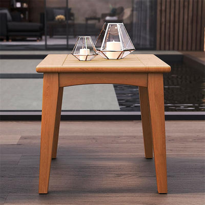 Table d'appoint carrée Piedra 50 x 50 x 50 cm Teck certifié GRADE A