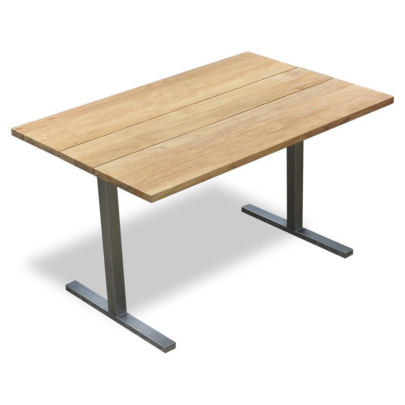 Makan Dining Lounge Set bestehend aus: 1 x Planka Dining Lounge Tisch 120 x 80 cm, 3 x Makan Lounge Eckmodul, 2 x Makan Lounge Mittelmodul inkl. Sitzpolster und Rückenkissen in Sunproof
