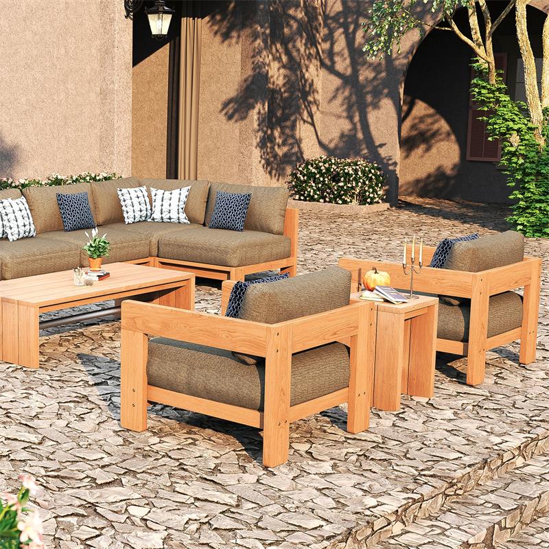 Rae 1-seater sofa 84 x 88 x 63.5 cm - Recycled teak