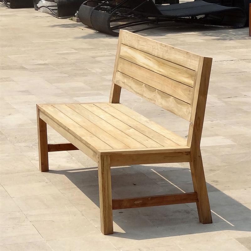 Banc Dusun sans accoudoirs 154 cm en teck recyclé