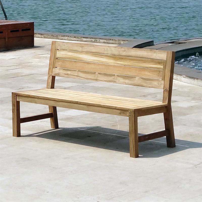 Banc Dusun sans accoudoirs 154 cm en teck recyclé