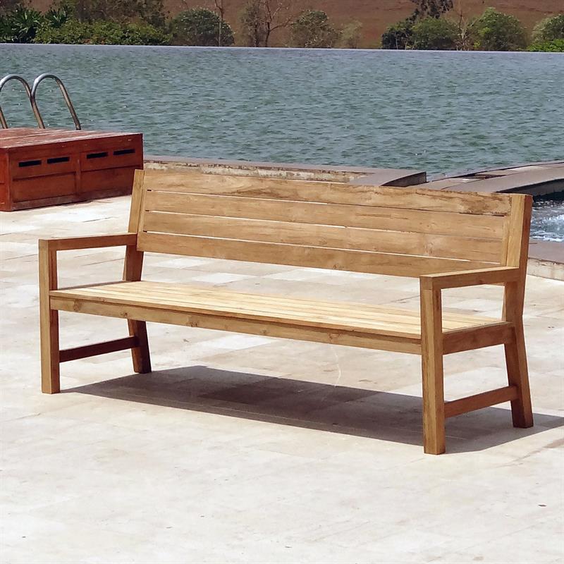 Banc Dusun 212 cm en teck recyclé