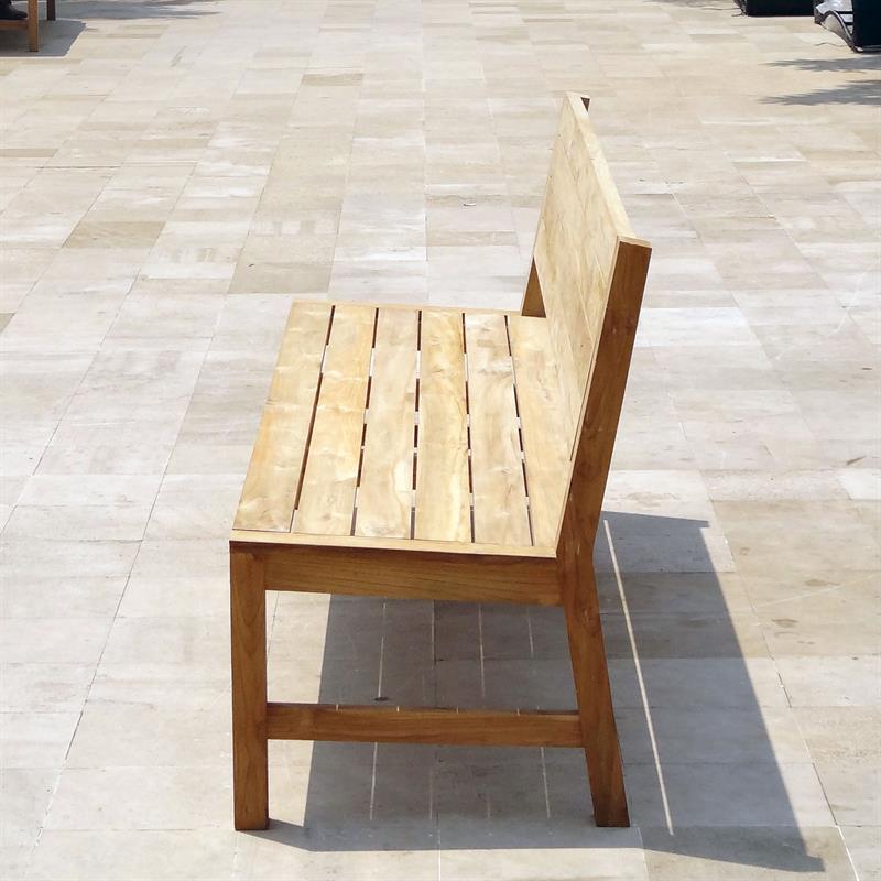 Banc Dusun 212 cm sans accoudoirs en teck recyclé